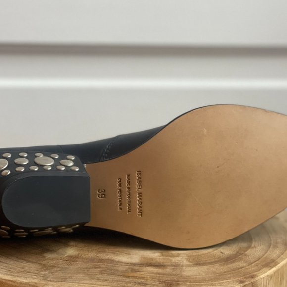 Isabel Marant Dawyn Black Point-toe Stud-heel Western Boot - Picture 4 of 4